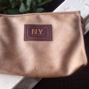 Large Cosmetics Case With Zippered Closer Made By N.Y.Trash Denim.